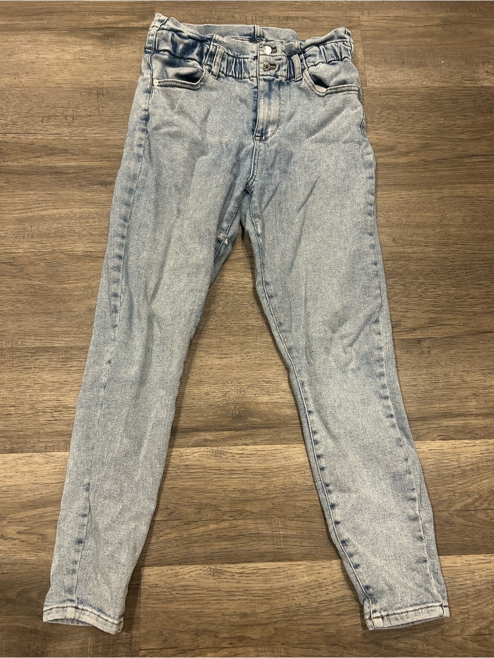Guess Light Blue High-Rise Paperbag Waist Jeans